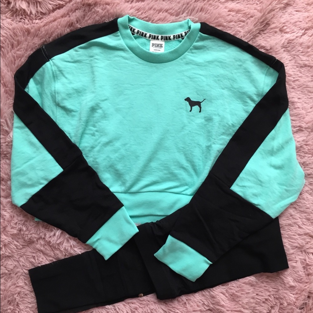 PINK crew neck/mesh legging Set